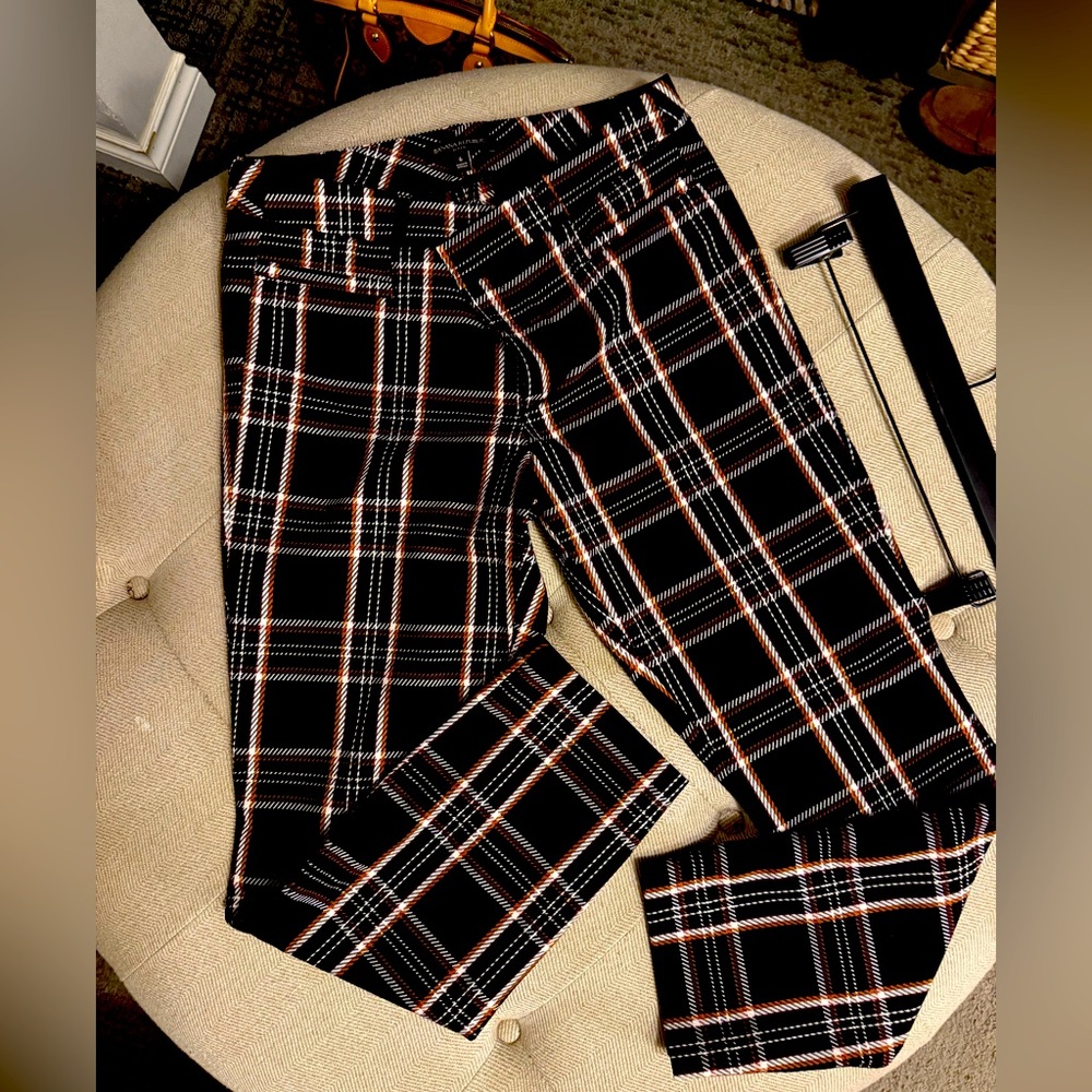 NWOT Banana Republic In Modern Plaid Bi-Stretch Pants 6